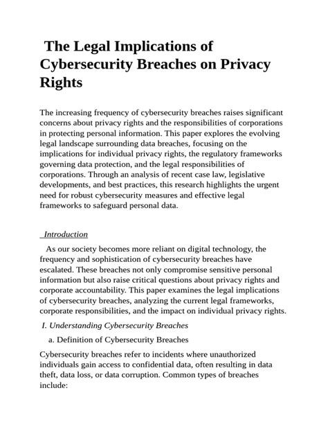 Ethical Implications of Privacy Breaches