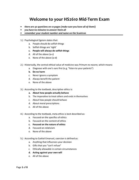 Ethics Midterm Questions And Answers Doc