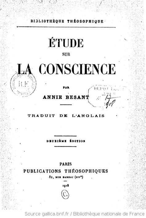 Etude Sur La Conscience 2e Edition Philosophie Kindle Editon
