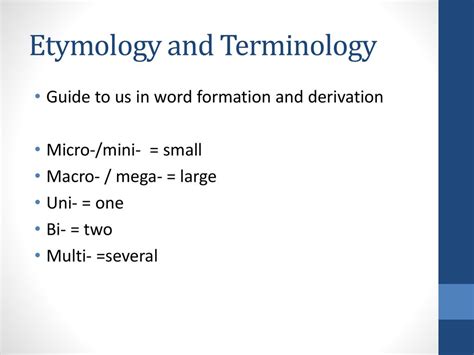 Etymology and Terminology