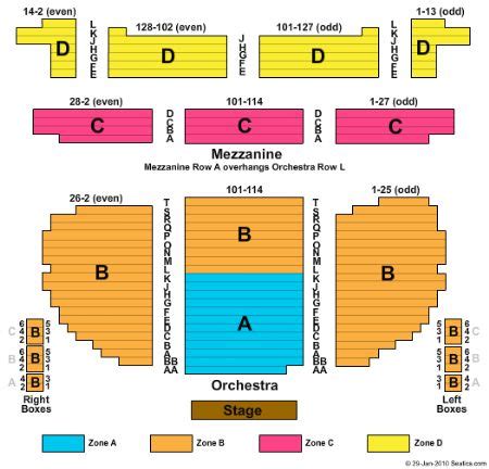 Eugene Oneill Theater Seating Chart