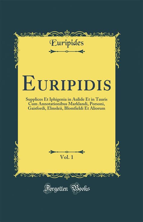 Euripidis Iphigenia in Aulide Latin Edition Epub