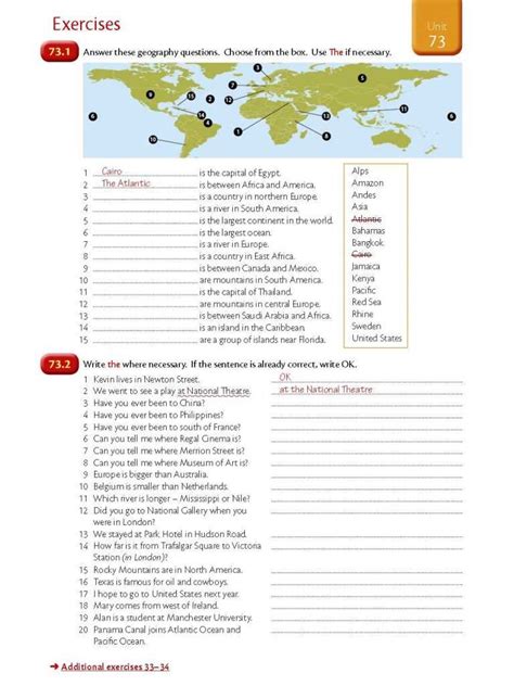 Europe Unit 7 Geography Challenge Answers Doc