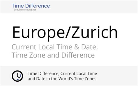 Europe Zurich Time: A Comprehensive Guide to Timekeeping in the Swiss Hub