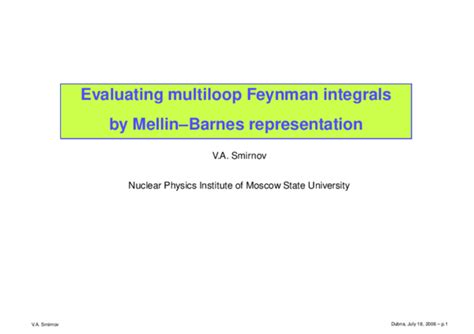 Evaluating Feynman Integrals 1st Edition Reader