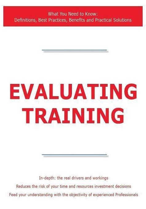 Evaluating Training - What You Need to Know Definitions Doc