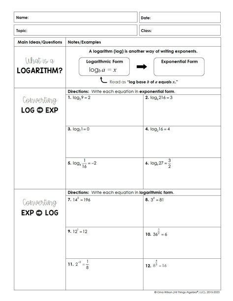 Evaluation Exponential And Logarithmic Functiond Pi Answers Reader