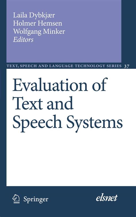 Evaluation of Text and Speech Systems Kindle Editon