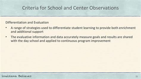 Evaluative Criteria for a Middle School PDF