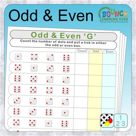 Even And Odd Printable