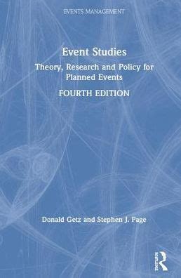 Event Studies: Theory, Research and Policy for Planned Events (Paperback) Ebook Reader