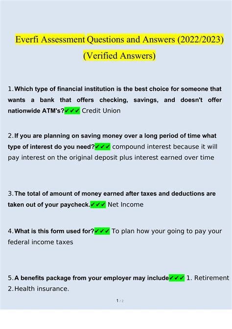 Everfi Quiz Stock Answers PDF