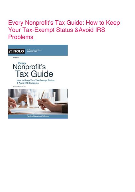 Every Nonprofit s Tax Guide How to Keep Your Tax-Exempt Status and Avoid IRS Problems Kindle Editon