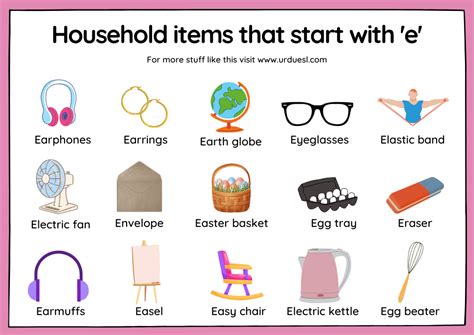 Everyday Essentials: Uncover Household Items Starting with E