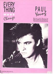 Everything Must Change Young Paul 1985 Piano Vocal Sheet Music