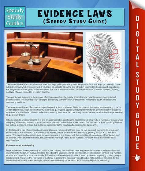 Evidence Laws Speedy Study Guide PDF