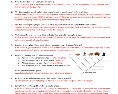 Evolution And Natural Selection Webquest Answer Key Reader