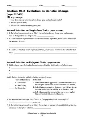 Evolution As Genetic Change Section Review Answers PDF