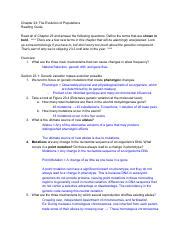 Evolution Of Populations Answer Key Mcdougal PDF