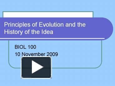 Evolution The History of an Idea Reader