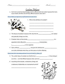 Evolution Webquest Gw7 Science Answer Key Reader