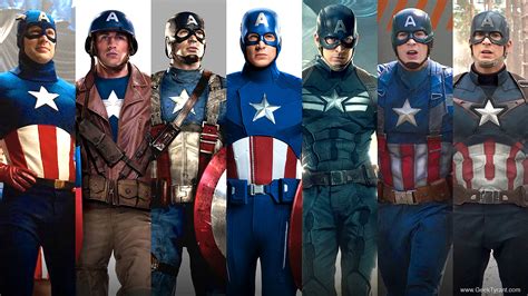 Evolution of the Captain America Suit