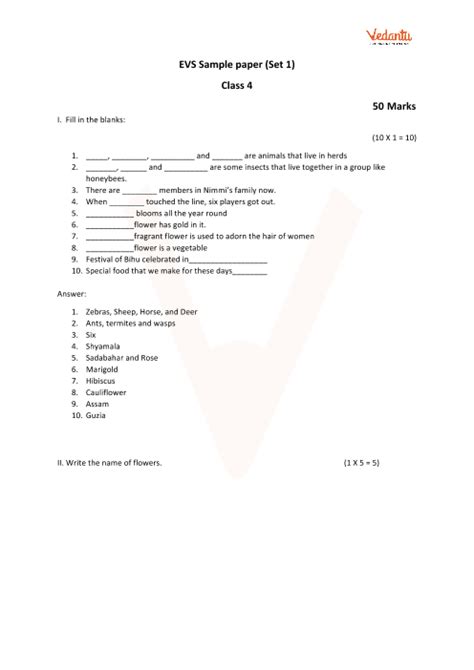 Evs Question Paper With Solution Doc