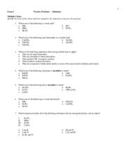 Exam 5 Practice Problems Solutions Multiple Choice PDF