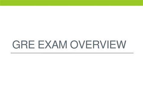 Exam Overview