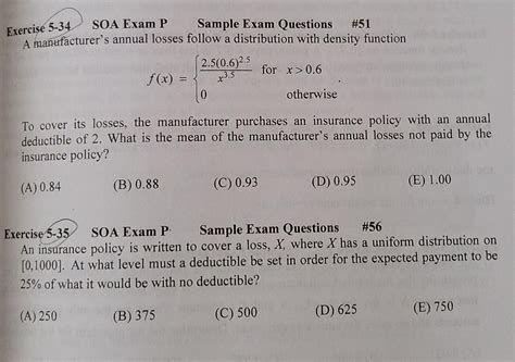 Exam P Sample Questions