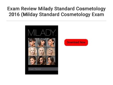 Exam Review Milady Standard Cosmetology 2016 Milday Standard Cosmetology Exam Review PDF