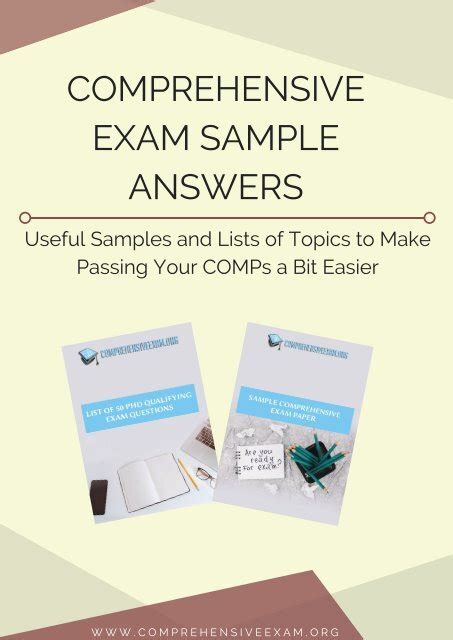 Examples Of Comprehensive Exam Answers Kindle Editon