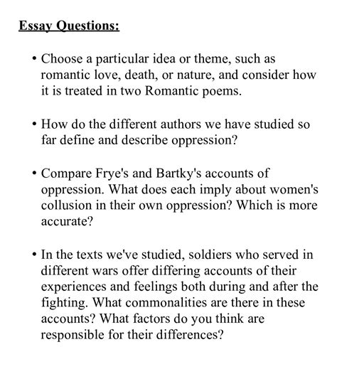 Examples Of Essay Question Answers Reader
