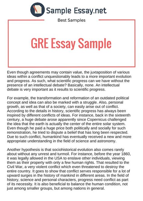 Examples Of Gre Essay Answers Reader