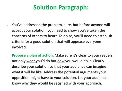 Examples Of Problem And Solution Paragraphs Doc