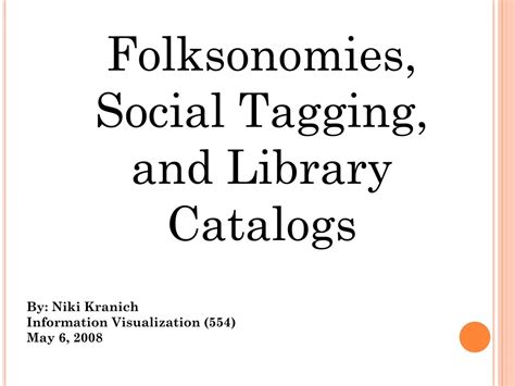 Examples Of Social Tags In Library Catalogs