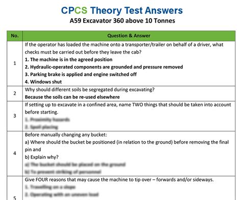Excavator 360 Theory Test Answers Doc