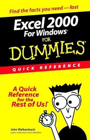 Excel 2000 for Windows for Dummies Quick Reference Epub