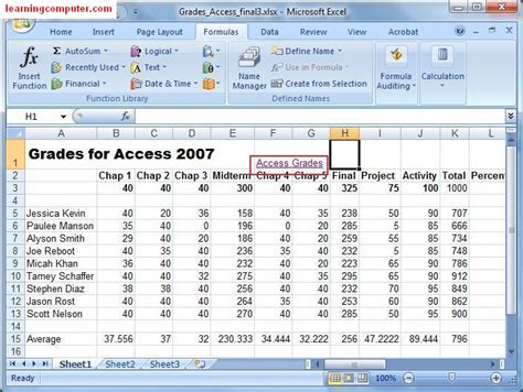 Excel 2007 Formulas PDF