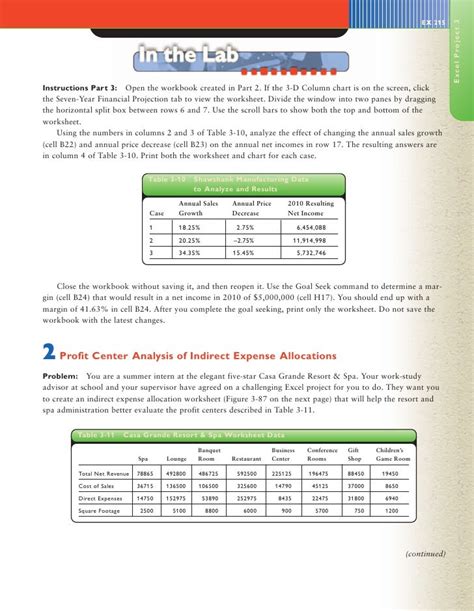 Excel Project 3 Answers Doc