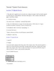 Excel Tutorial 1 Quick Check Answers Kindle Editon
