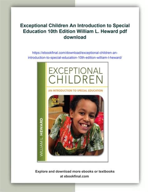 Exceptional Children An Introduction to Special Education 10th Edition Kindle Editon