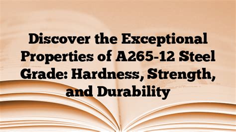 Exceptional hardness and durability: