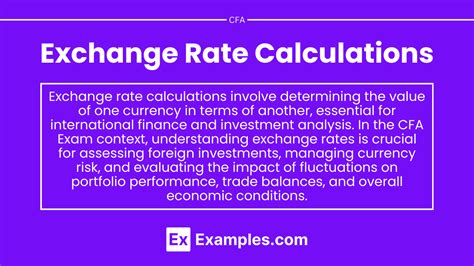 Exchange Rate Calculations: