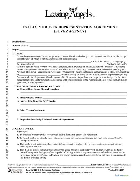 Exclusive Buyer Agency Agreement: Unlocking Homeownership Dreams