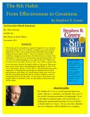 Executive Book Summaries The 8th Habit pdf Epub