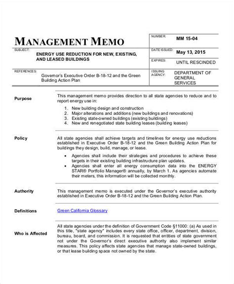 Executive Memorandum Template
