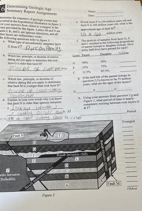 Exercise 6 Determining Geologic Ages Answer Key Kindle Editon