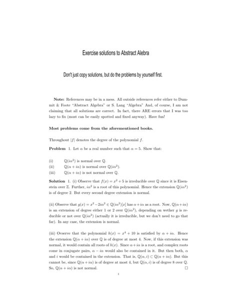 Exercise Solutions To Abstract Alebra Little Dumb Doctor Kindle Editon