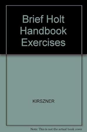 Exercises to Accompany The Brief Holt Handbook Doc